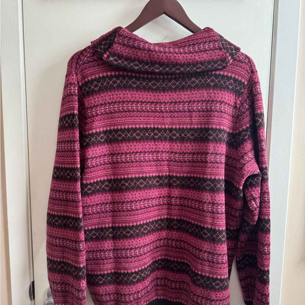 Pendleton Women Brown and Pink Knit Cardigan - Picture 2 of 9
